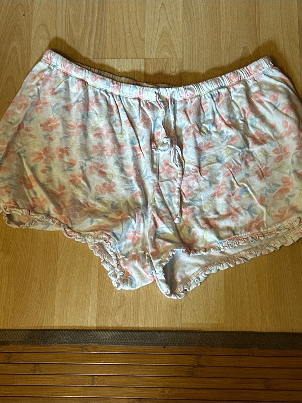 Charisma Floral Lounge Shorts in Pink and White